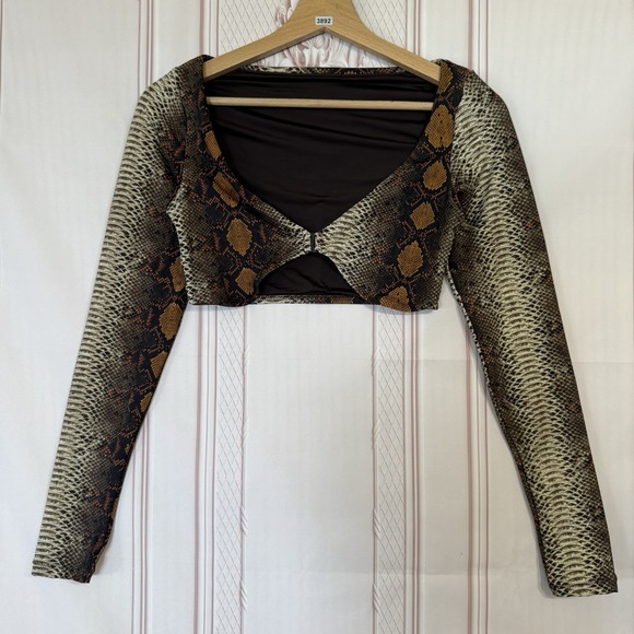 SKIMS Sweaters - SKIMS Swim Long Sleeve Shrug in a Desert Snake Print Size Small NWOT